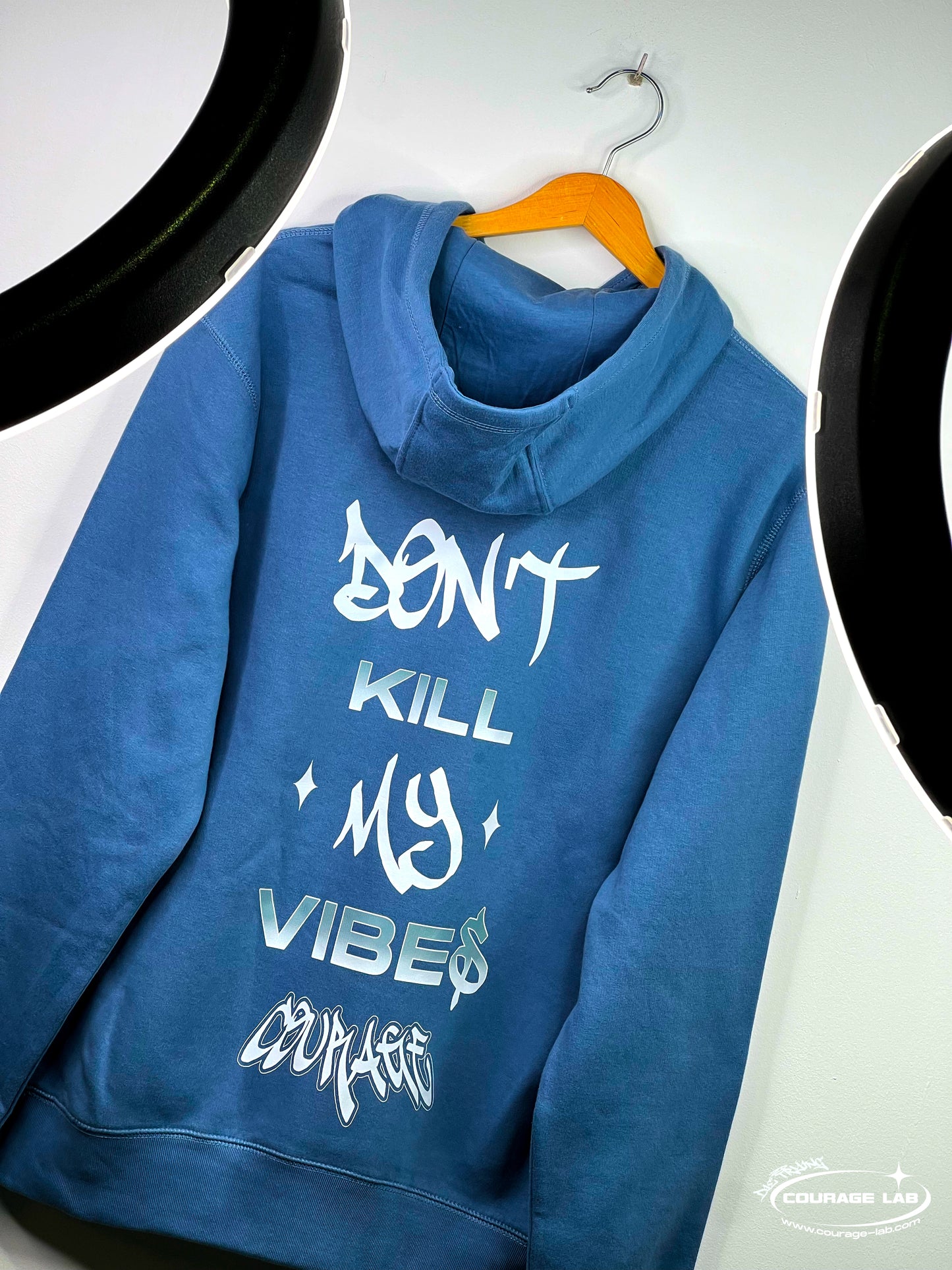 HOODIE BLUE DON'T KILL MY VIBES - COURAGE LAB